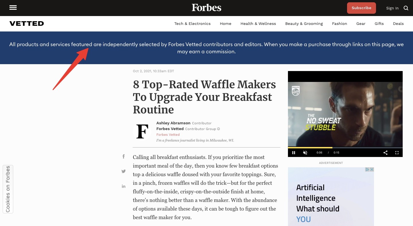 Forbes Affiliate Disclaimer