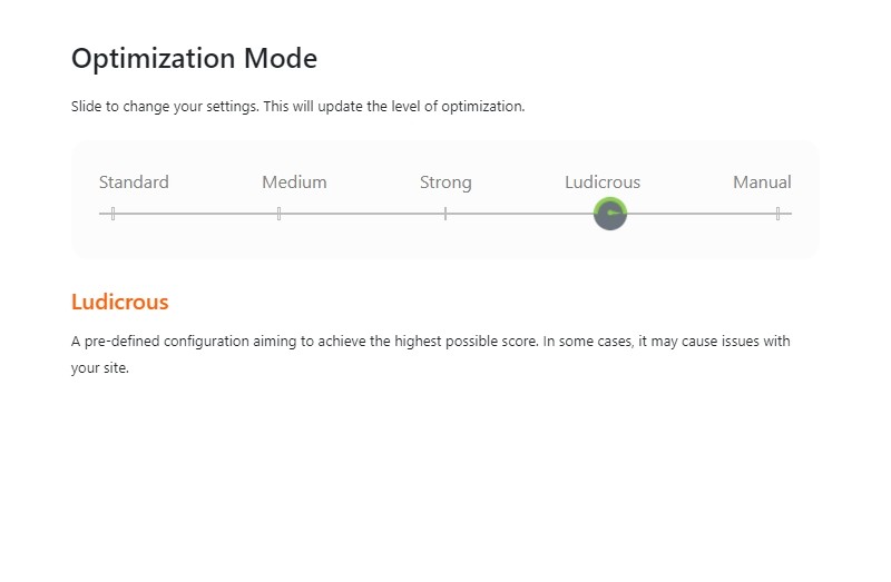 Nitropack Optimization Mode