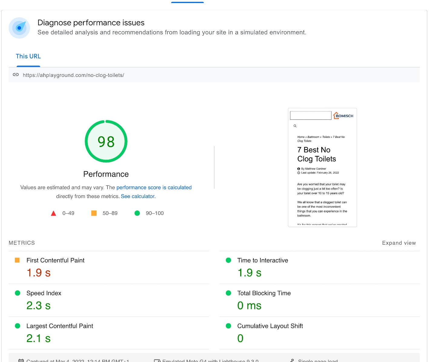 Wp Rocket Results After Optimization