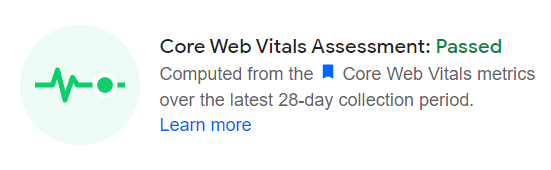 Core Web Vitals Assessment