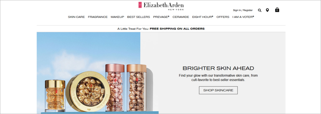 Elizabeth Arden Homepage