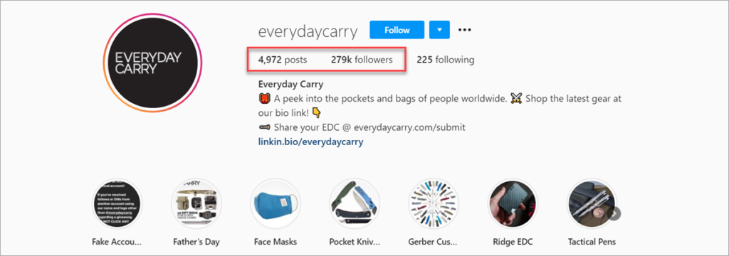 Everydaycarry Intagram Page