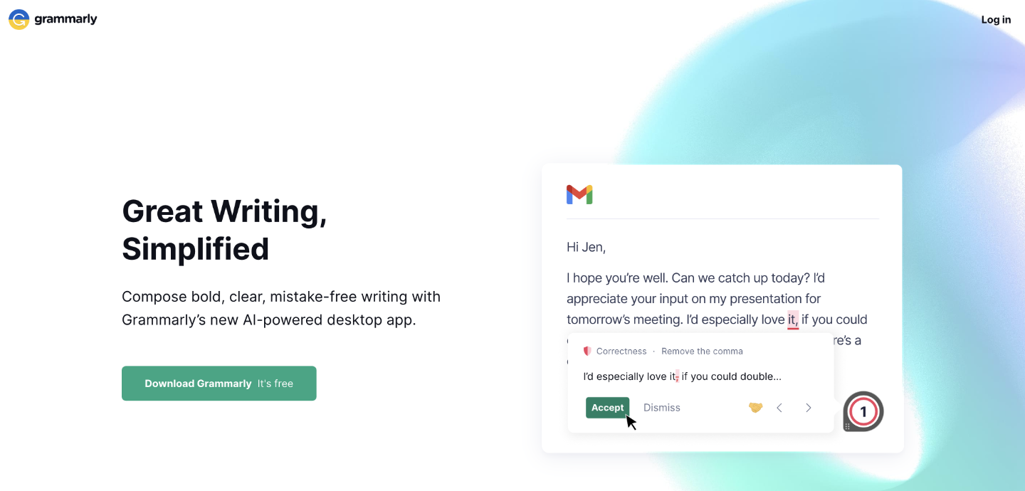 Grammarly's website