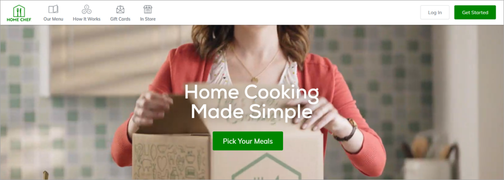 Home Chef Homepage